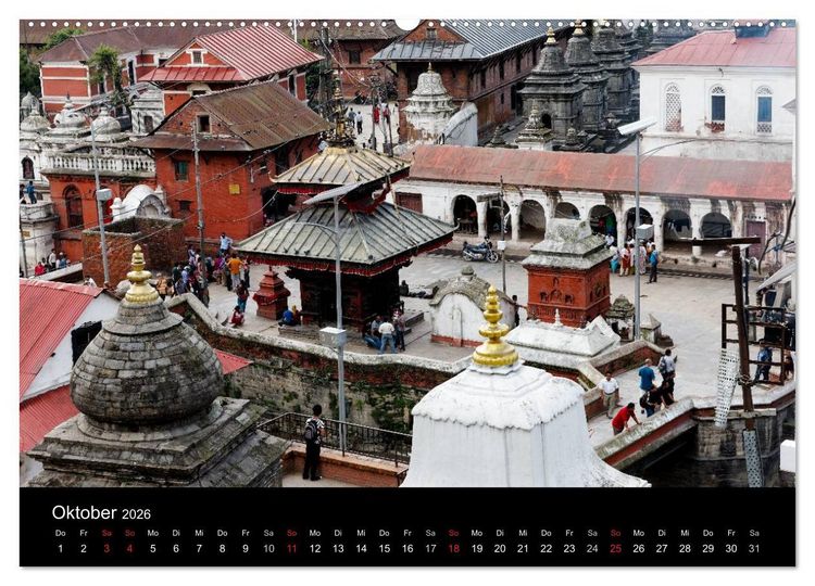 Produktbild: Nepal-Das Kathmandu-Tal nach dem Beben (hochwertiger Premium Wandkalender 2026 DIN A2 quer), Kunstdruck in Hochglanz