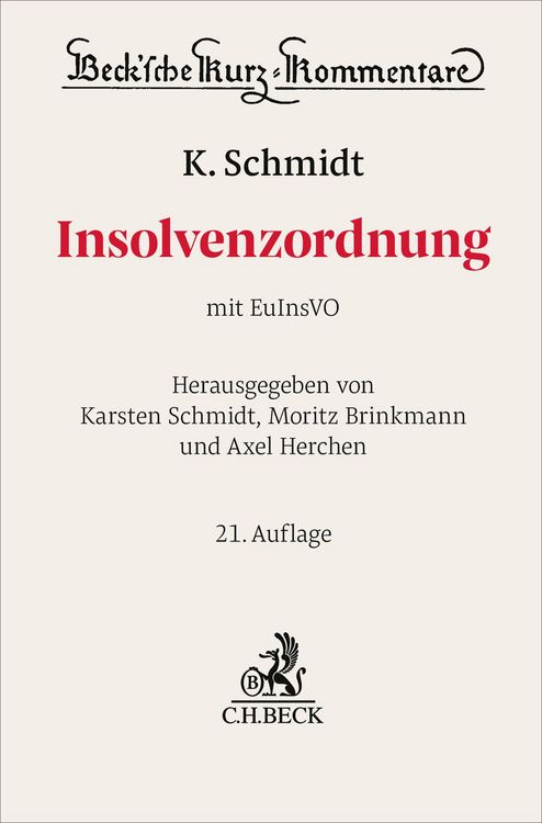 Produktbild: Insolvenzordnung. InsO