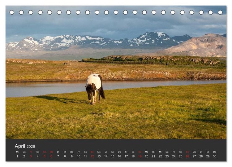 Produktbild: Island Highlights (Tischkalender 2026 DIN A5 quer), CALVENDO Monatskalender