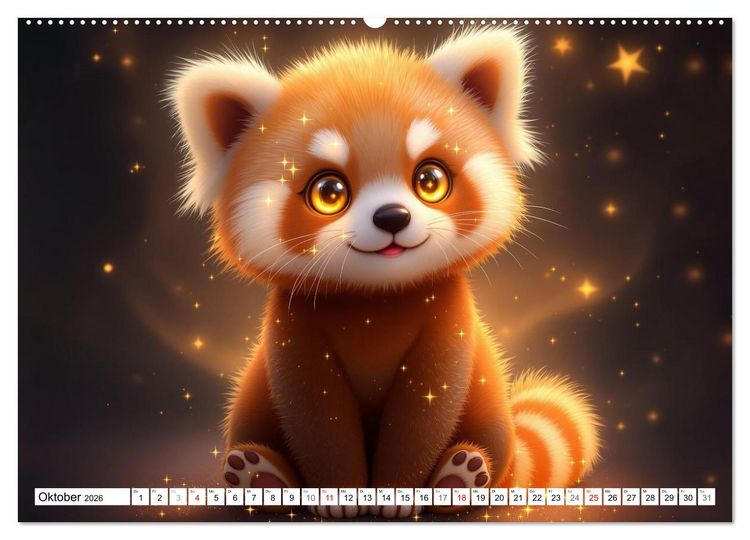 Produktbild: Leuchtende Tierbabys (hochwertiger Premium Wandkalender 2026 DIN A2 quer), Kunstdruck in Hochglanz