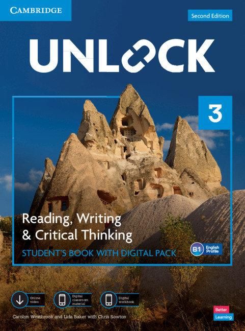 Produktbild: Unlock Level 3 Reading, Writing and Critical Thinking Student's Book with Digital Pack