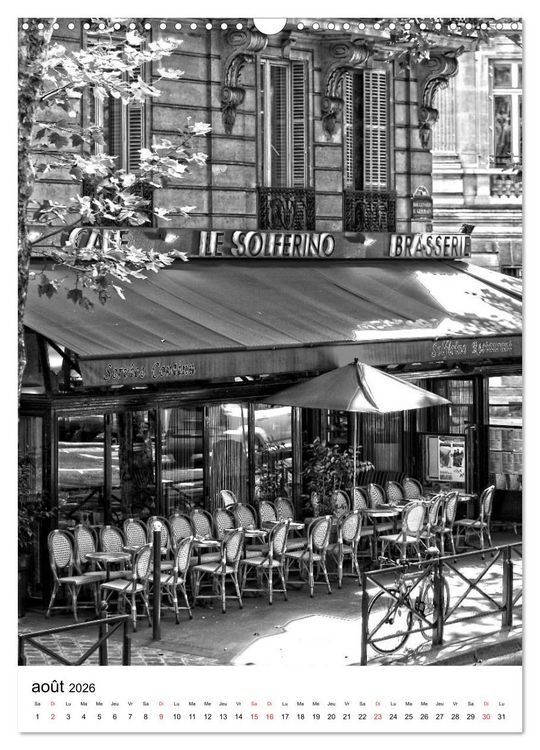 Produktbild: Paris noir blanc (Calendrier mural 2026 DIN A3 horizontal), CALVENDO calendrier mensuel