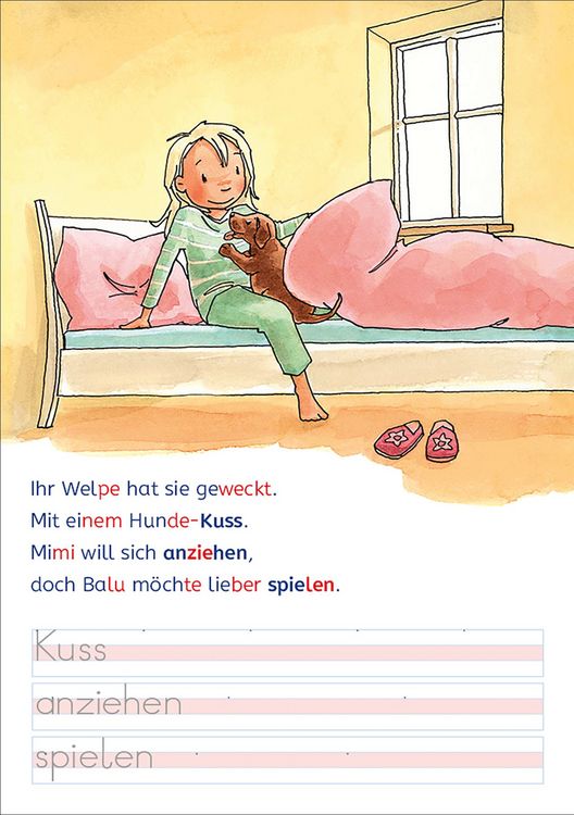 Produktbild: Lesel&ouml;wen - Lesen und schreiben lernen mit Spurrillen - Zwei Freundinnen und ein neugieriger Welpe