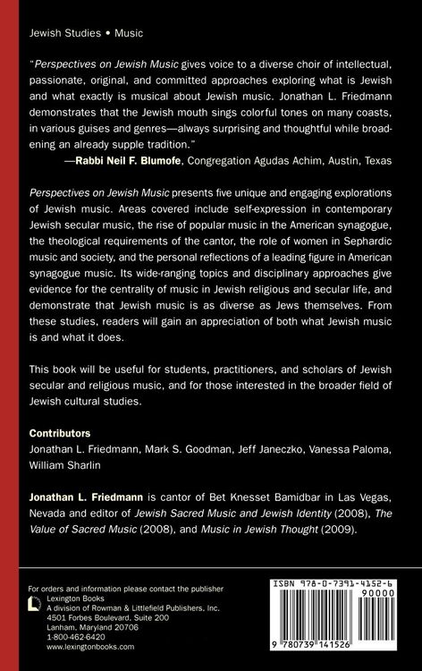 Produktbild: Perspectives on Jewish Music