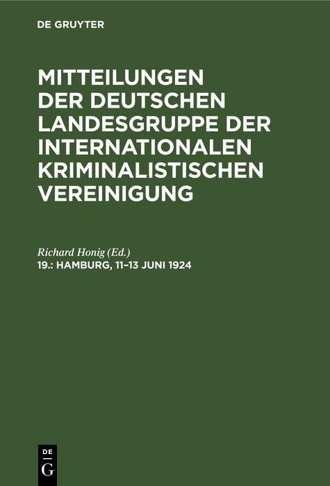 Produktbild: Hamburg, 11-13 Juni 1924