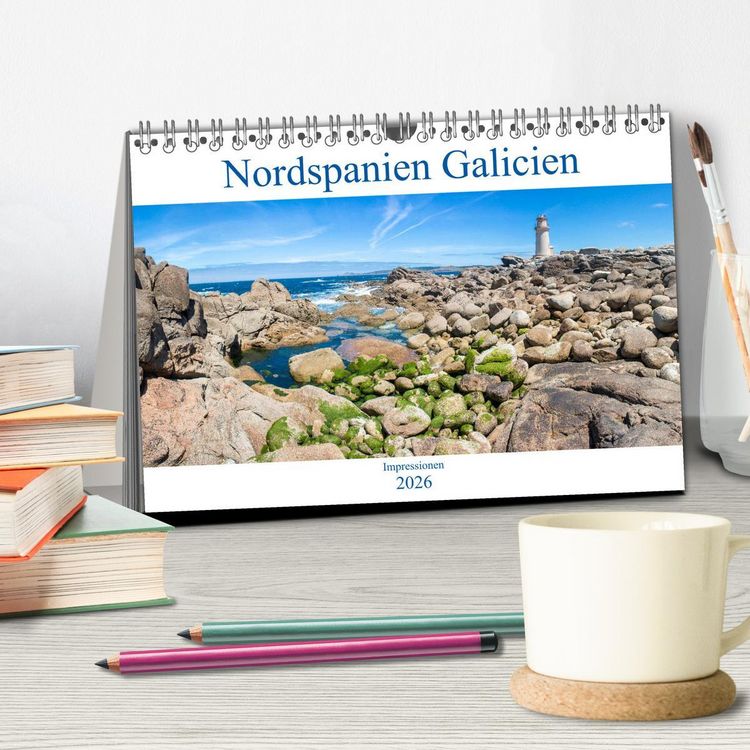 Produktbild: Nordspanien Galicien (Tischkalender 2026 DIN A5 quer), CALVENDO Monatskalender