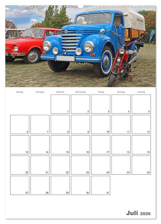 Produktbild: Ost-Oldtimer in Magdeburg (hochwertiger Premium Wandkalender 2026 DIN A2 hoch), Kunstdruck in Hochglanz