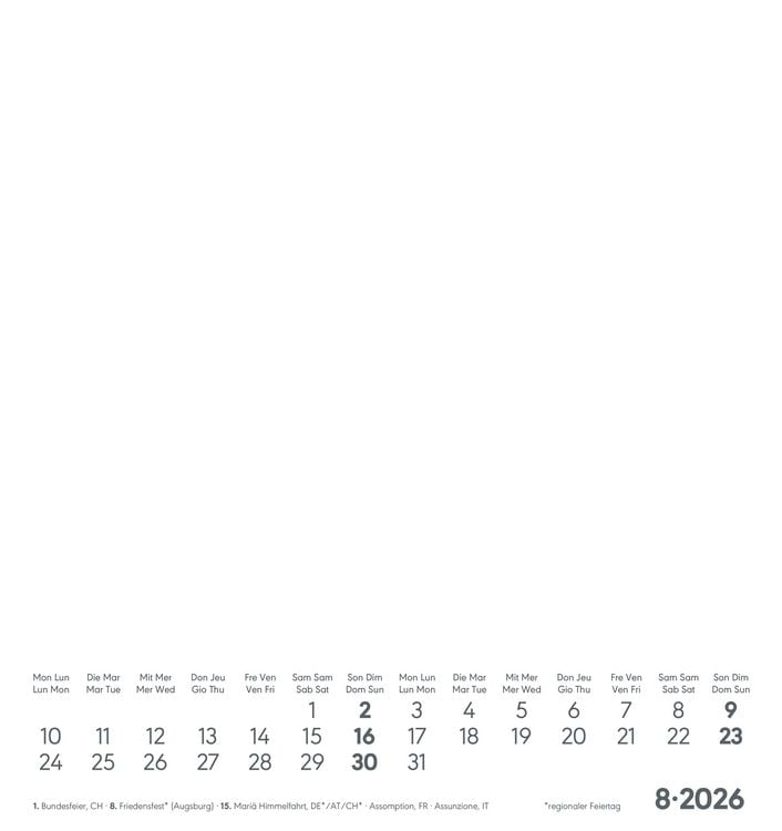 Produktbild: Kreativ-Kalender weiß 2026 - 16x17 cm - Foto, Malen, Basteln - datiert - Kreativkalender - Foto-Kalender - Alpha Edition
