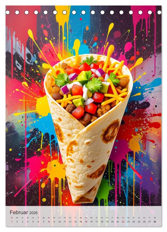 Produktbild: I Love Fast Food - Snack Attack! (Tischkalender 2026 DIN A5 hoch), CALVENDO Monatskalender