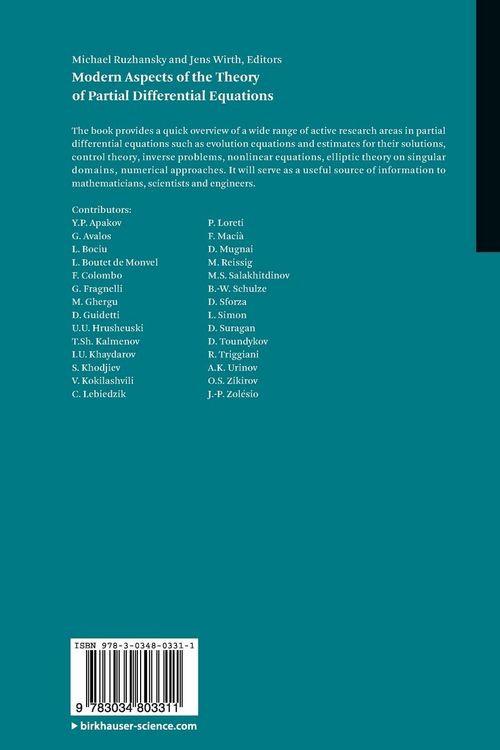 Produktbild: Modern Aspects of the Theory of Partial Differential Equations