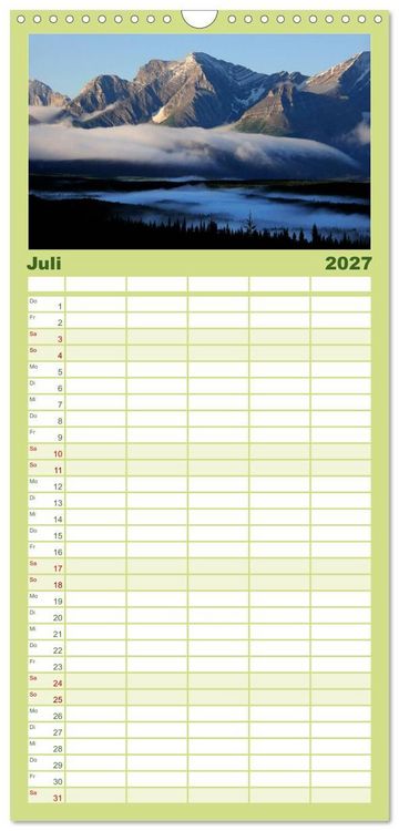 Produktbild: Familienplaner 2027 - KANADA Christian Heeb mit 5 Spalten (Wandkalender, 21 x 45 cm) CALVENDO