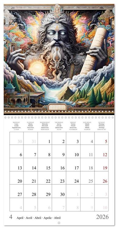 Produktbild: Sp&eacute;cialistes spirituels (Calendrier mural carr&eacute; 2026 30x30 cm) Calendrier double avec une page pour vos prises de notes