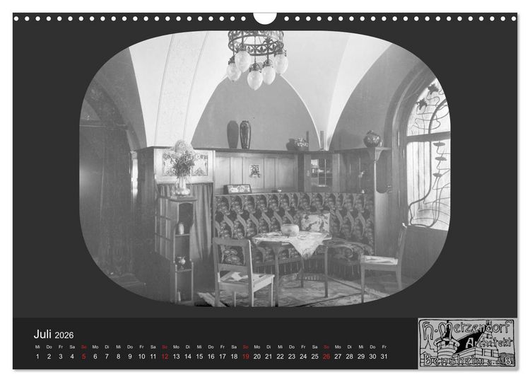 Produktbild: Lebensr&auml;ume um 1900 (Wandkalender 2026 DIN A3 quer), CALVENDO Monatskalender