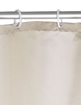 Produktbild: Anti-Schimmel Duschvorhang Uni Beige, 180 x 200 cm, Textil (Polyester), waschbar