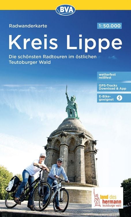 Produktbild: BVA Radwanderkarte Kreis Lippe die sch&ouml;nsten Radtouren im &ouml;stlichen Teutoburger Wald 1:50.000