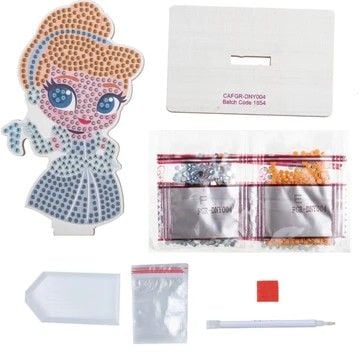 Produktbild: Craft Buddy CAFGR-DNY004 - Crystal Art Buddies, Cinderella Disney Princess Series 2, Figur 11cm, Kristallkunst-Bastelset