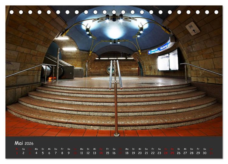 Produktbild: U-Bahn-Stationen des Westens (Tischkalender 2026 DIN A5 quer), CALVENDO Monatskalender
