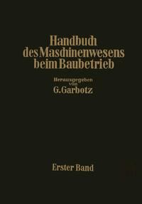 Produktbild: Handbuch des Maschinenwesens beim Baubetrieb