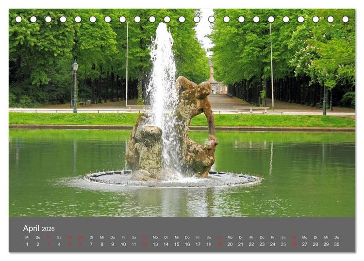 Produktbild: Grosse Brunnen und Wasserspiele in D&uuml;sseldorf (Tischkalender 2026 DIN A5 quer), CALVENDO Monatskalender