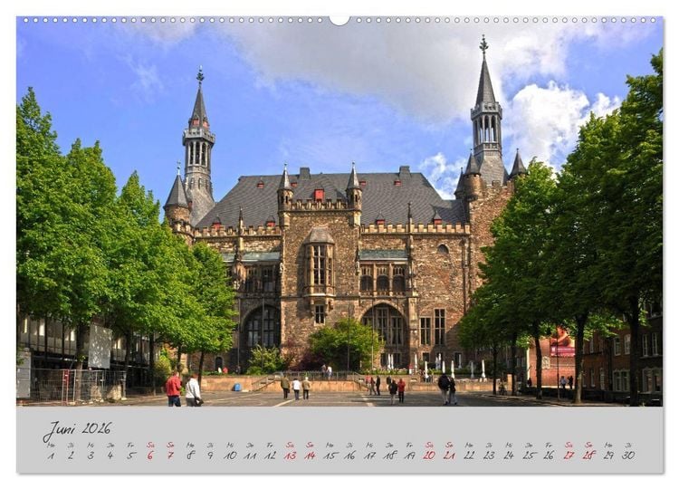 Produktbild: Aachen Die Kaiserstadt (hochwertiger Premium Wandkalender 2026 DIN A2 quer), Kunstdruck in Hochglanz
