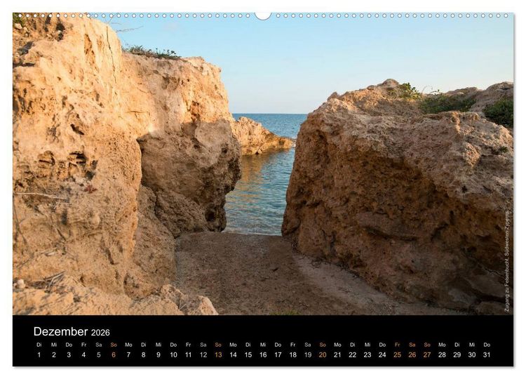 Produktbild: Zypern &ndash; Cyprus &ndash; Kypros (Wandkalender 2026 DIN A2 quer), CALVENDO Monatskalender