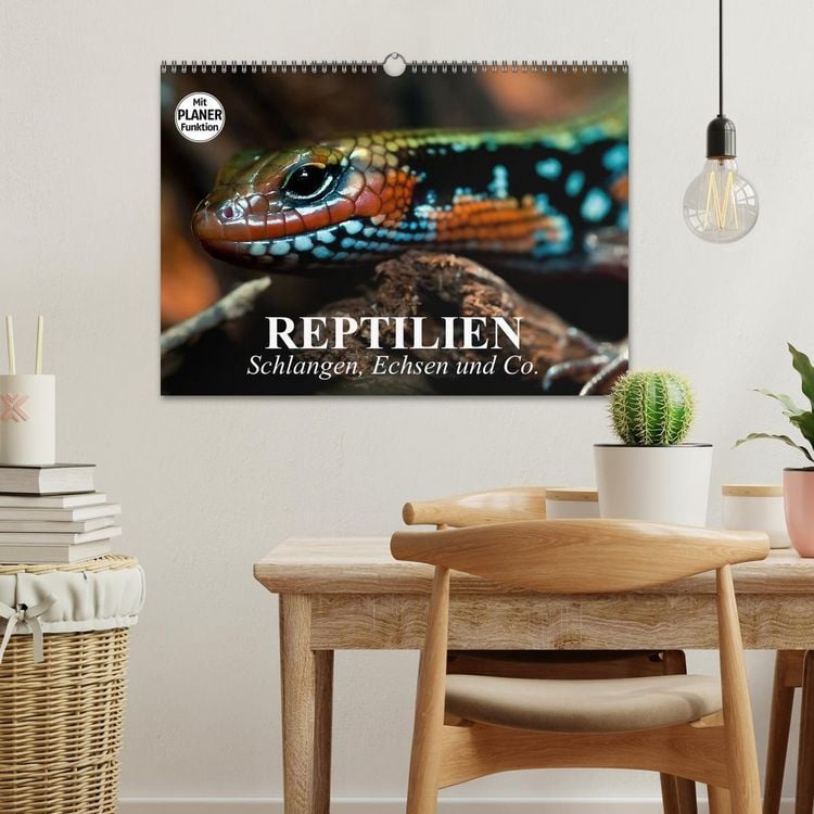 Produktbild: Reptilien. Schlangen, Echsen und Co. (Wandkalender 2026 DIN A3 quer), CALVENDO Monatskalender