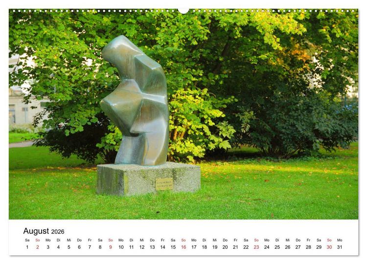 Produktbild: Wiesbaden Kunst in der &Ouml;ffentlichkeit (Wandkalender 2026 DIN A2 quer), CALVENDO Monatskalender