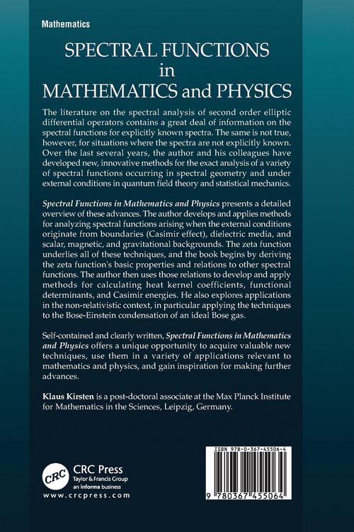 Produktbild: Spectral Functions in Mathematics and Physics