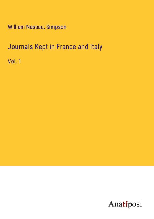 Produktbild: Journals Kept in France and Italy