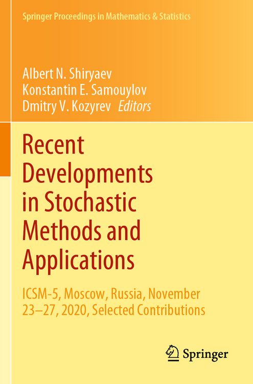 Produktbild: Recent Developments in Stochastic Methods and Applications