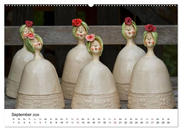 Produktbild: Tausendsch&ouml;n - handgeferigte Tonwesen (Wandkalender 2026 DIN A2 quer), CALVENDO Monatskalender