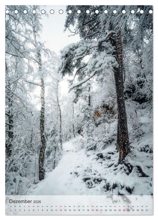 Produktbild: Winter Spaziergang (Tischkalender 2026 DIN A5 hoch), CALVENDO Monatskalender