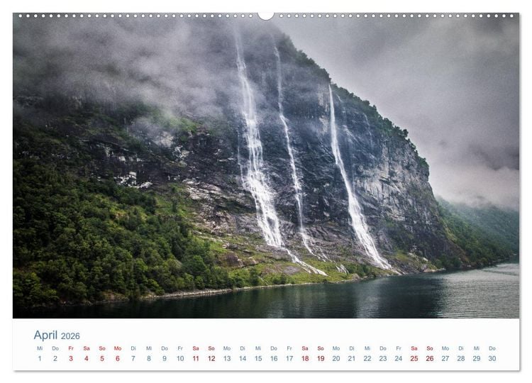 Produktbild: Nordkapp - Norwegens K&uuml;stenlandschaft (Wandkalender 2026 DIN A2 quer), CALVENDO Monatskalender