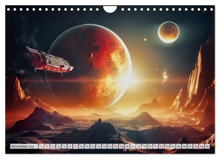 Produktbild: Extraterrestrisch - Auf fremden Planeten (Wandkalender 2026 DIN A4 quer), CALVENDO Monatskalender