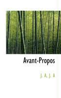 Produktbild: Avant-Propos