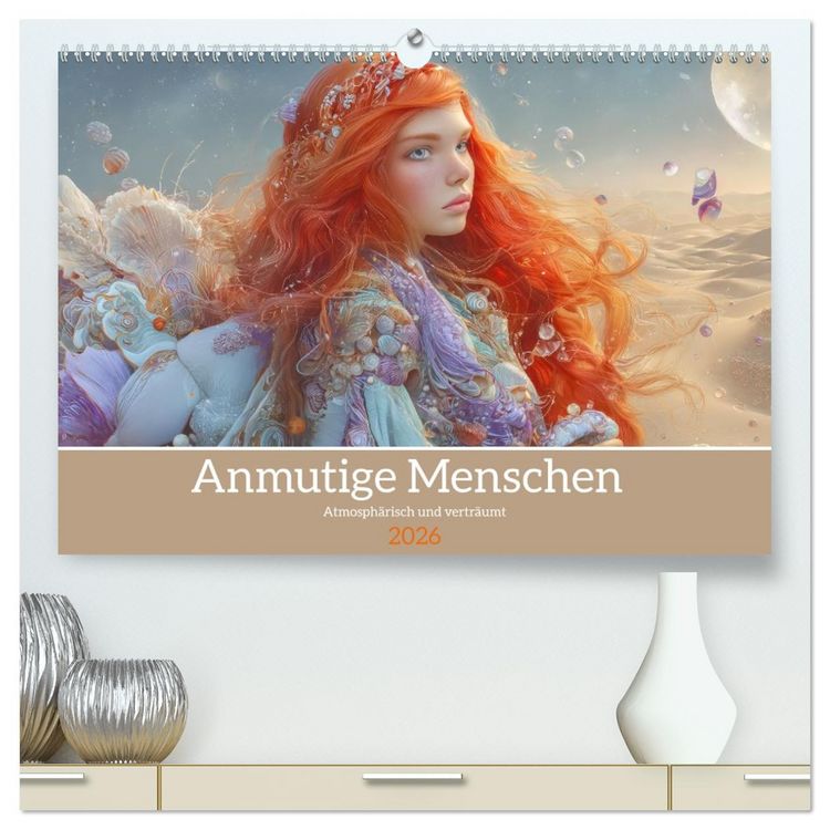 Produktbild: Anmutige Menschen - Atmosph&auml;risch und vertr&auml;umt (hochwertiger Premium Wandkalender 2026 DIN A2 quer), Kunstdruck in Hochglanz