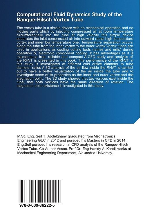Produktbild: Computational Fluid Dynamics Study of the Ranque-Hilsch Vortex Tube