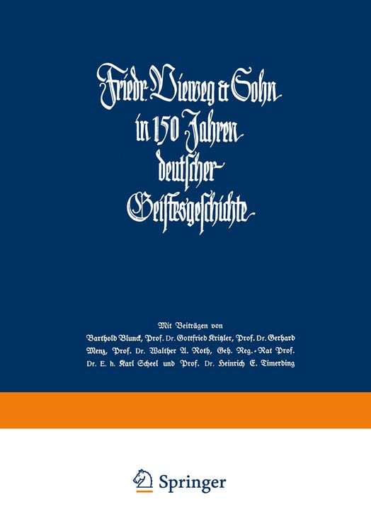 Produktbild: Friedr. Vieweg & Sohn in 150 Jahren deutscher Geistesgeschichte