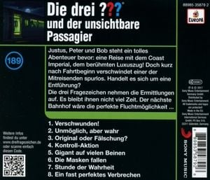 Produktbild: Die drei ??? 189 und der unsichtbare Passagier (Fragezeichen)