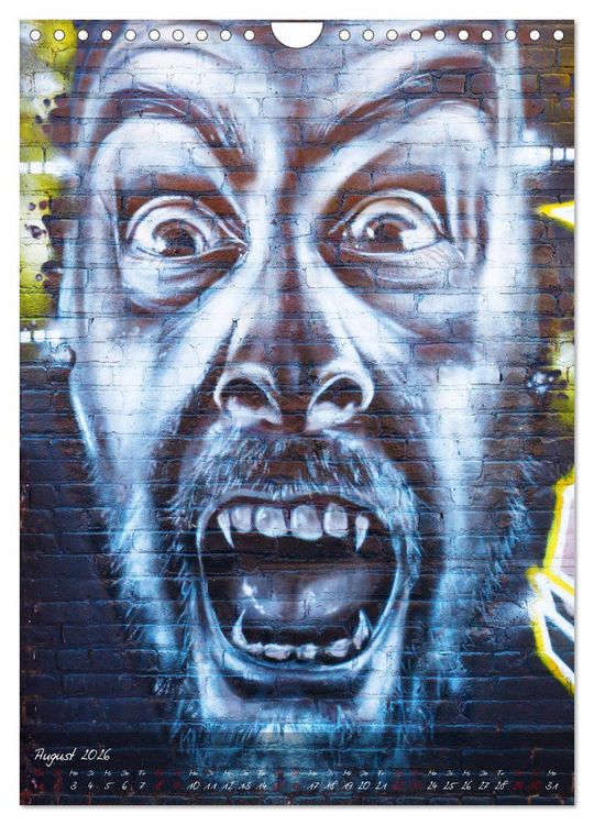 Produktbild: Faszinierende Streetart an Mauern und Hausw&auml;nden (Wandkalender 2026 DIN A4 hoch), CALVENDO Monatskalender