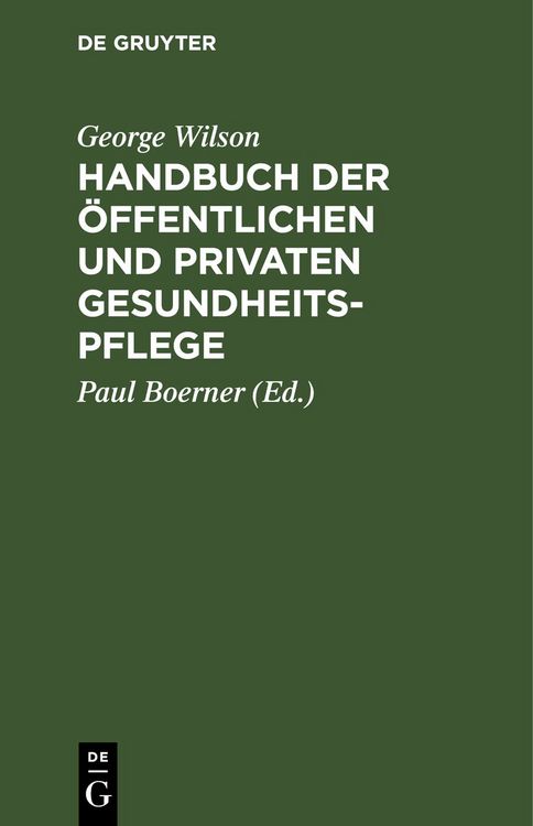 Produktbild: Handbuch der &ouml;ffentlichen und privaten Gesundheitspflege