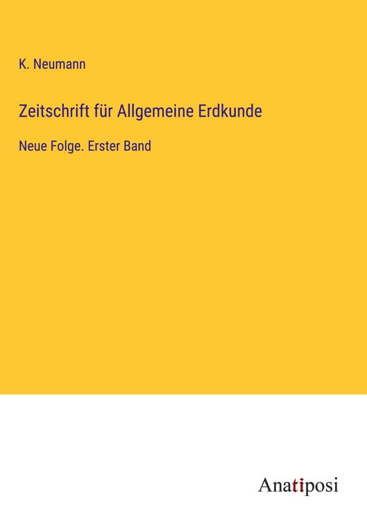 Produktbild: Zeitschrift f&uuml;r Allgemeine Erdkunde