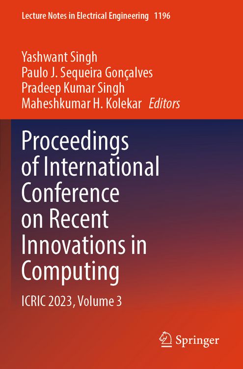 Produktbild: Proceedings of International Conference on Recent Innovations in Computing