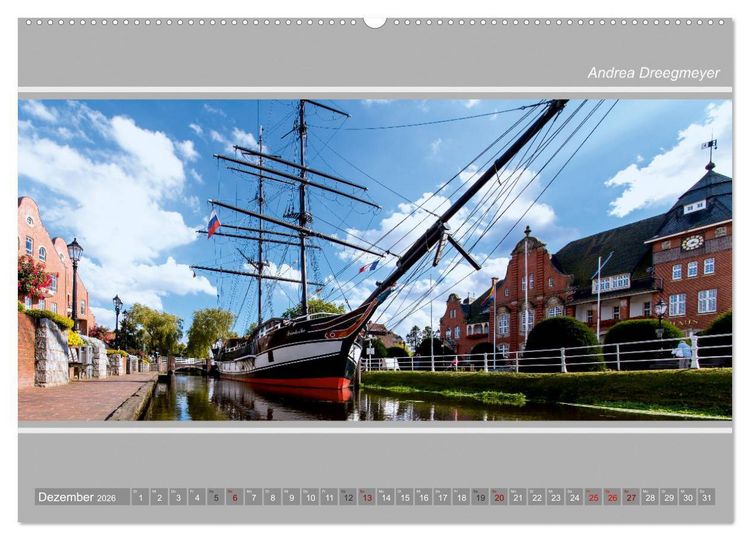 Produktbild: Papenburg-Panorama (hochwertiger Premium Wandkalender 2026 DIN A2 quer), Kunstdruck in Hochglanz