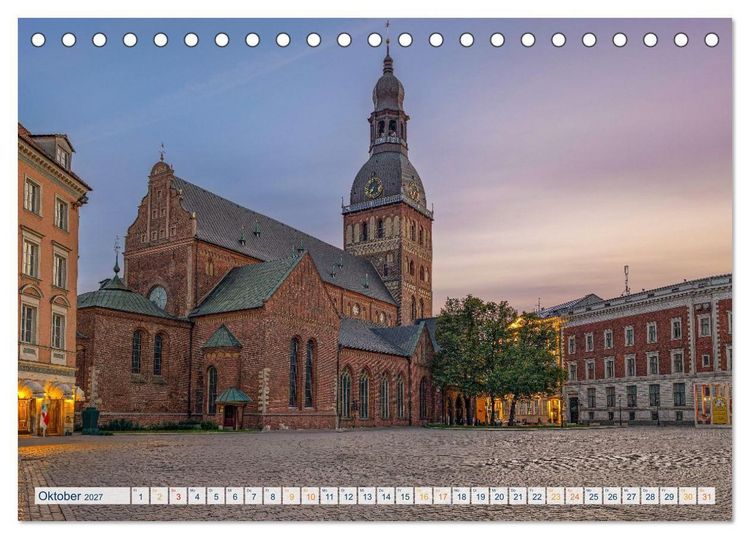 Produktbild: Nordischer Glanz &ndash; Tallinn - Riga - Vilnius (Tischkalender 2027 DIN A5 quer), CALVENDO Monatskalender
