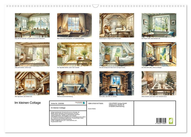 Produktbild: Im kleinen Cottage (Wandkalender 2027 DIN A2 quer), CALVENDO Monatskalender