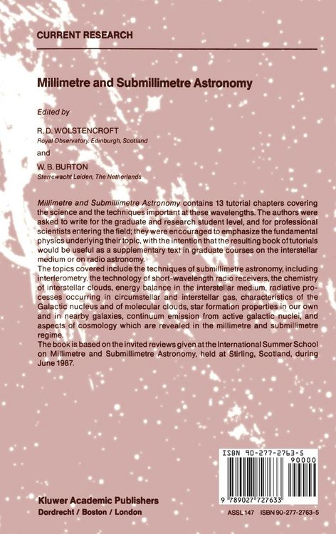 Produktbild: Millimetre and Submillimetre Astronomy
