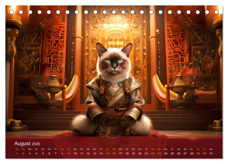 Produktbild: Charaktiere Katzen dieser Welt (Tischkalender 2026 DIN A5 quer), CALVENDO Monatskalender