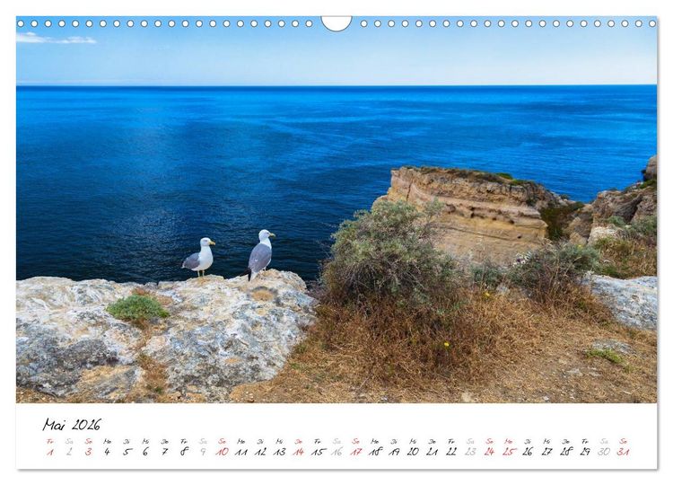 Produktbild: Die portugiesische Atlantikk&uuml;ste - Algarve (Wandkalender 2026 DIN A3 quer), CALVENDO Monatskalender