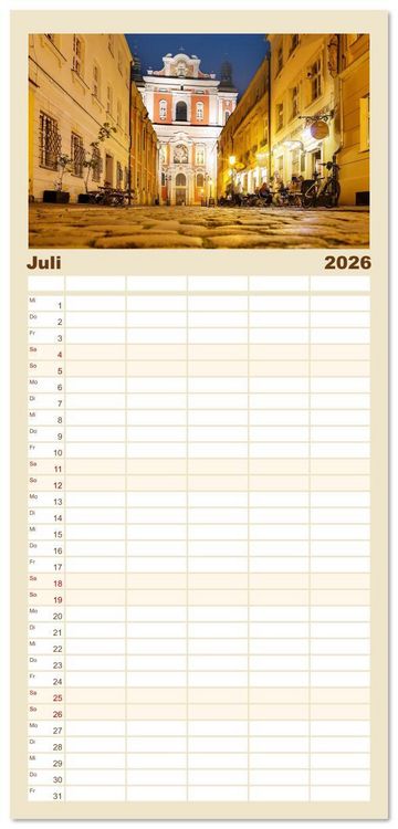 Produktbild: Familienplaner 2026 - Polen. Von Krakau bis Danzig: Bilder voller Atmosph&auml;re mit 5 Spalten (Wandkalender, 21 x 45 cm) CALVENDO